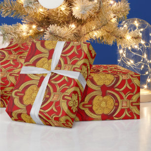 Papel De Regalo año nuevo lunar moderno patrón asiático moderno
