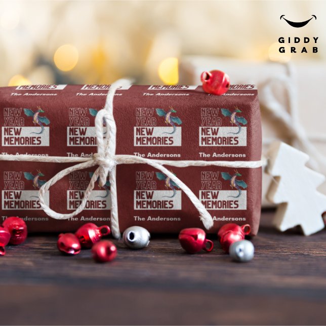 Papel De Regalo Año Nuevo Recuerdos Dragon Cherry Rojo (Subido por el creador)