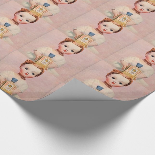 Papel De Regalo Años 1950 Yardley y Madame Alexander doll (Esquina)