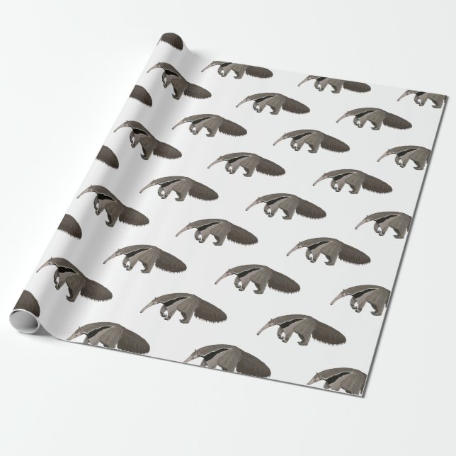 Papel De Regalo Anteater personalizado ilustracion (Desenrollado)