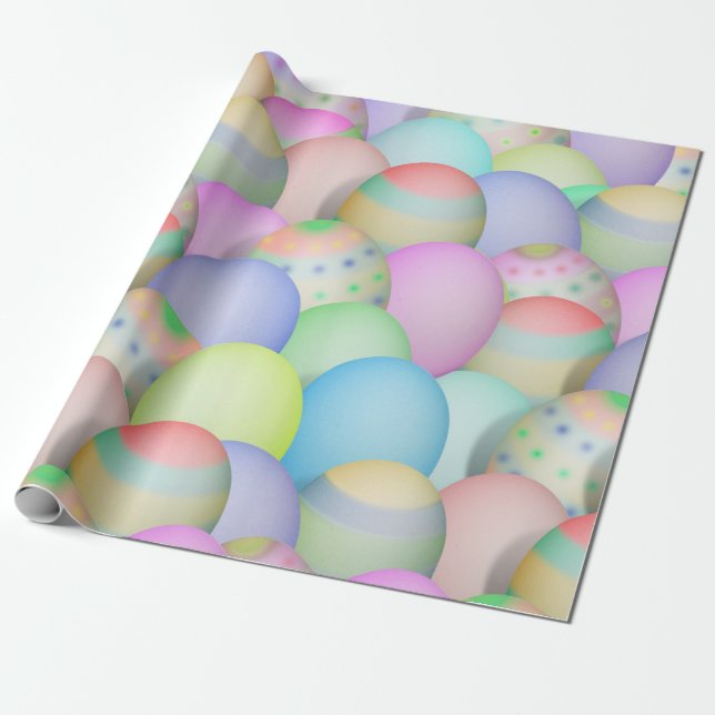 Papel De Regalo Antecedentes de Huevos de Pascua Coloridos (Desenrollado)