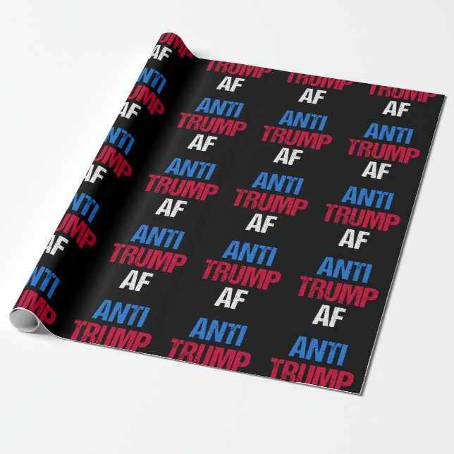 Papel De Regalo Anti-Trump AF (Desenrollado)