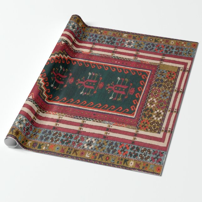Papel De Regalo Antigua oriental Kilim Rug (Desenrollado)