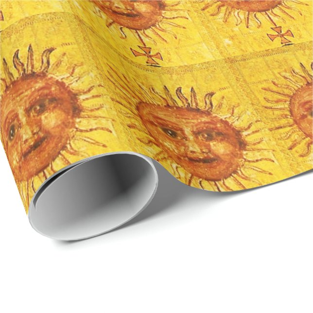 Papel De Regalo ANTIGUA RENAISSANCE TAROTS 19 / EL SOL amarillo (Esquina del rollo)