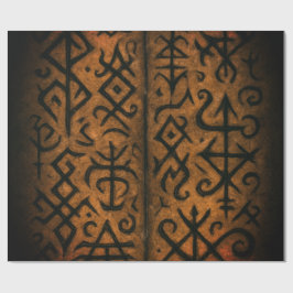 Papel De Regalo Antiguas carreras y símbolos místicos