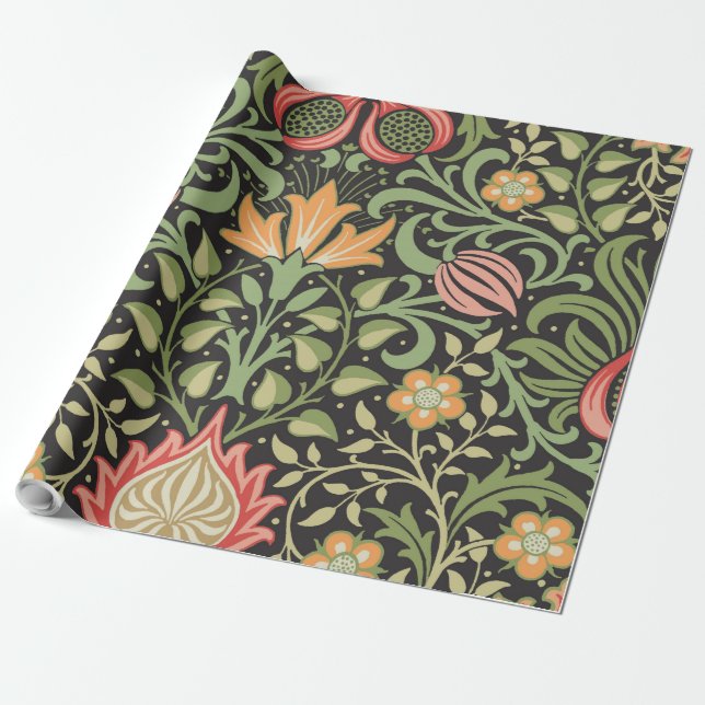 Papel De Regalo Antigüedad floral persa William Morris (Desenrollado)