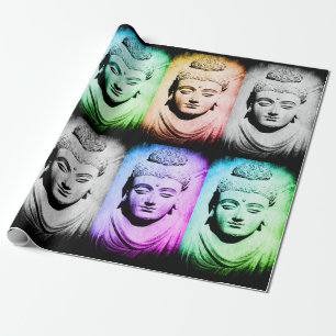 Papel De Regalo Antiguo Buda multicolor y Shakyamuni