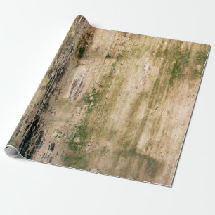 Papel De Regalo Antiguo fondo de pared dañado y sucio. Scratado te