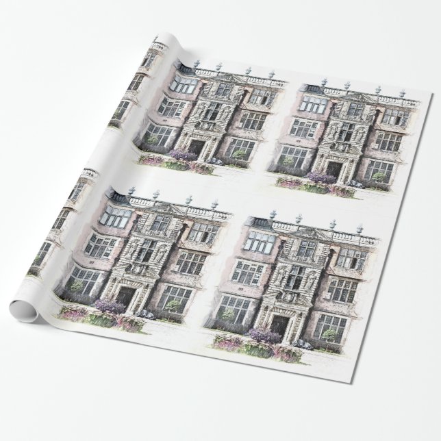 PAPEL DE REGALO ANTIGUO INGLATERRA (Desenrollado)