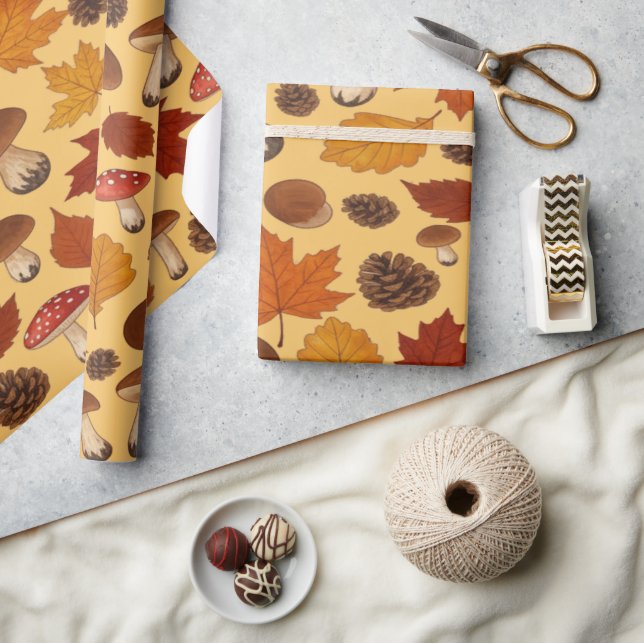 Papel De Regalo Antique Autumn Style Old World Elegance (Artesanía)