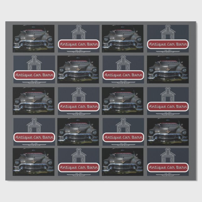 Papel De Regalo Antique Car Barn  (Superficie plana)