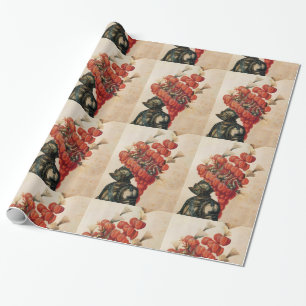 PAPEL DE REGALO ANTIQUE KNIGHT HELMET, DRAGONS Y RED F EATHERS