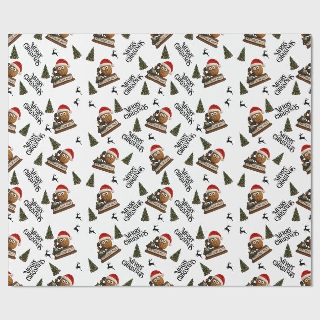 Papel De Regalo Antique Nut Christmas Wrapping Paper (Superficie plana)
