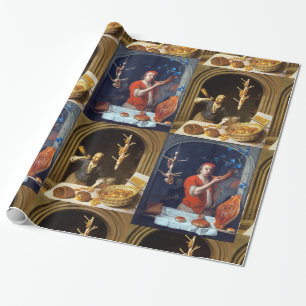 PAPEL DE REGALO ANTIQUE OVEN BAKER ,BAKERY BREAD TIENDA