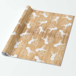 Papel De Regalo Antlers Baby Shower Lodge de caza de ciervos