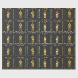 Papel De Regalo Anubis Guardián Intrépido de la Tumba Antiguo Egip