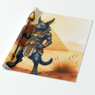 Papel De Regalo Anubis personalizado - Dios egipcio de la vida des