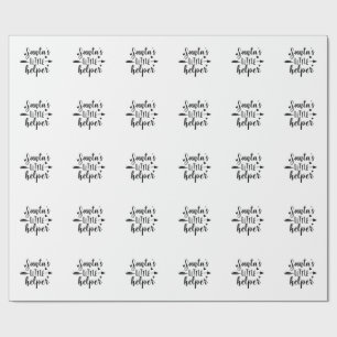 Papel De Regalo Anuncio de Embarazo de Ayudante de Santa