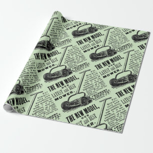Papel De Regalo Anuncio del cortacésped del vintage