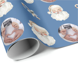 Papel De Regalo Anuncio Divertido de Navidad para Bebé con Foto Pe