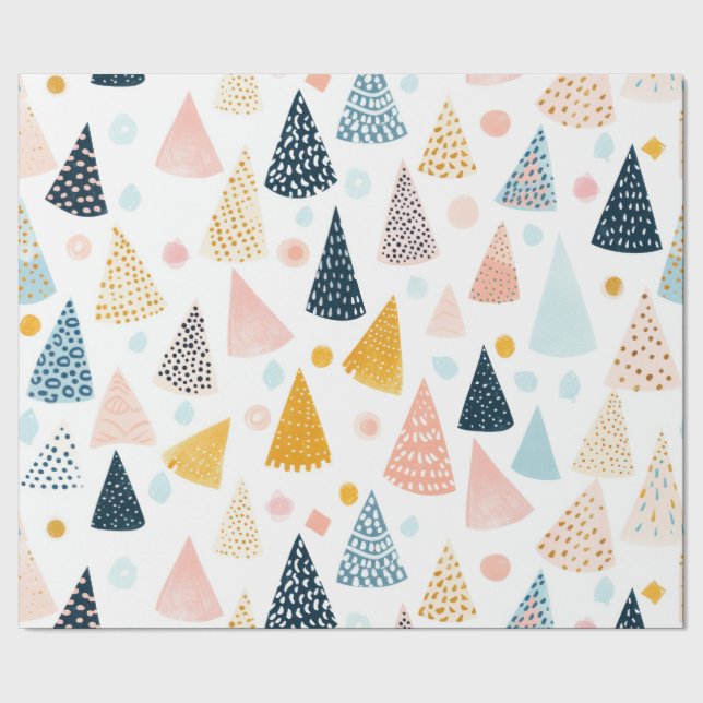 Papel De Regalo Any Age happy pastel birthday holiday (Costura)