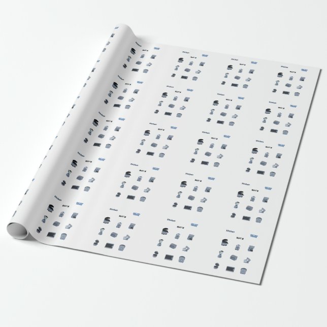 Papel De Regalo Aparatos de cocina (Desenrollado)