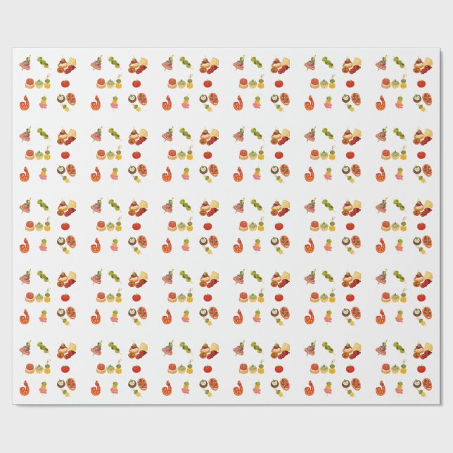 Papel De Regalo Aperitivo Español Tapas (Superficie plana)