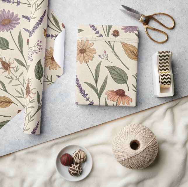 Papel De Regalo Apothecary Herb Garden Vintage Wrap (Artesanía)