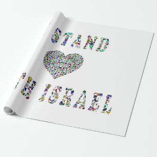 Papel De Regalo Apoyar a Israel - Diseño de Letras Gemstone