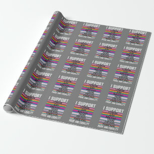 Papel De Regalo Apoyo los Paneles Transexuales Lesbianas Gays Bise