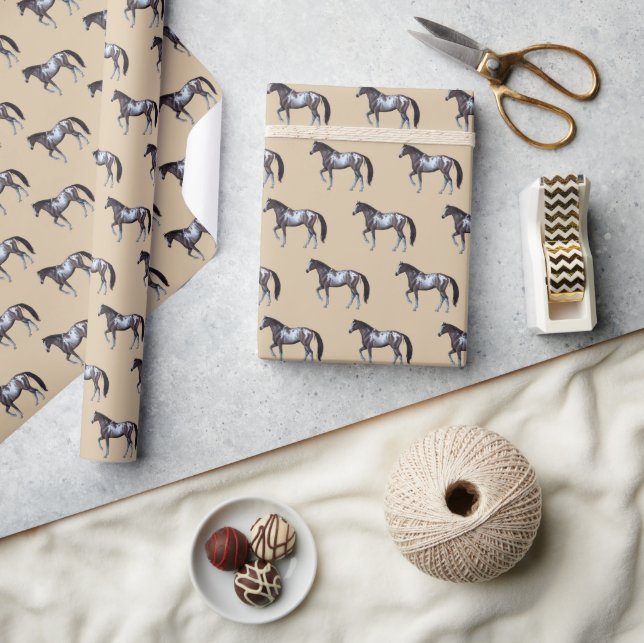 Papel De Regalo Appaloosa Stute | Westernpferd | laufend - (Artesanía)