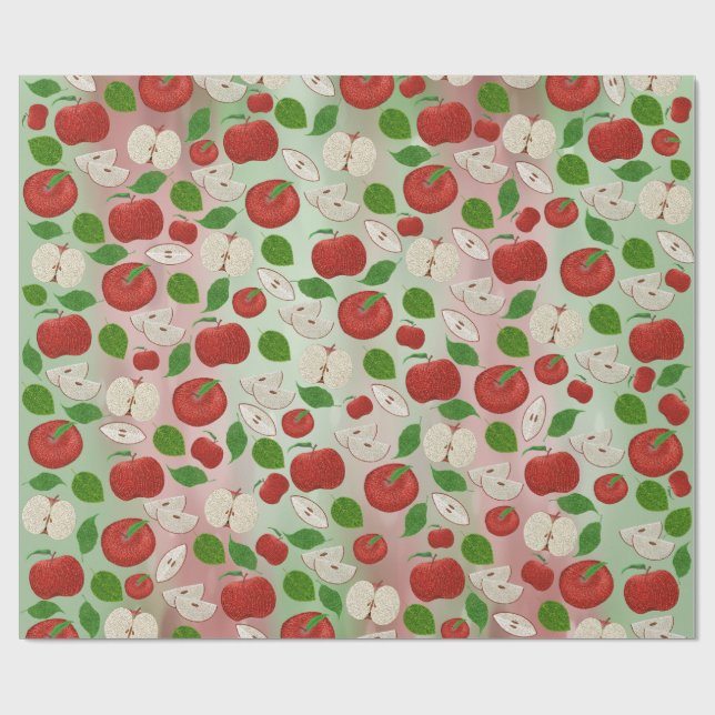 Papel De Regalo “Apple of My Eye” Stipple Art Wrapping Paper (Superficie plana)