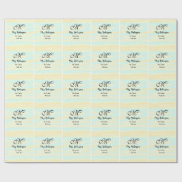 Papel De Regalo apreciación del profesor de acuarcolía azul amaril