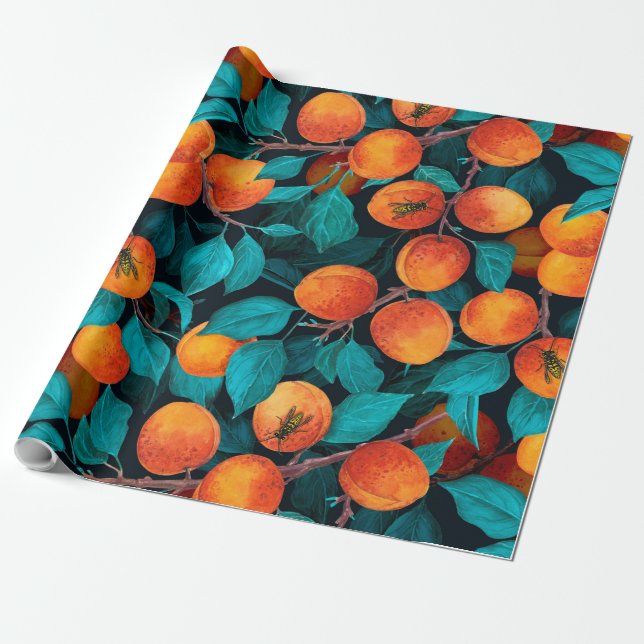Papel De Regalo Apricot garden 2 (Desenrollado)
