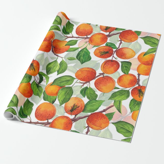 Papel De Regalo Apricot garden 3 (Desenrollado)