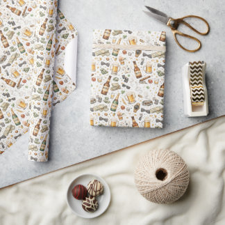 Papel De Regalo Apuestas y Cheers – Diseño de Despedida de Soltero