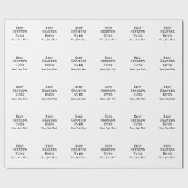 Papel De Regalo Apuesto que el abuelo siempre da nombre simple