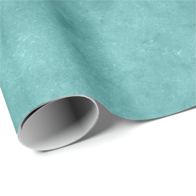 Papel De Regalo Aqua Blue Ocean Marble Molten Pastel VIP (Esquina del rollo)