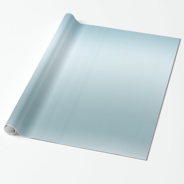 Papel De Regalo Aqua Blue Ombre (Desenrollado)