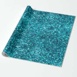 Papel De Regalo Aqua Gold Glitzy Purpurina (inspirado en la Sirena