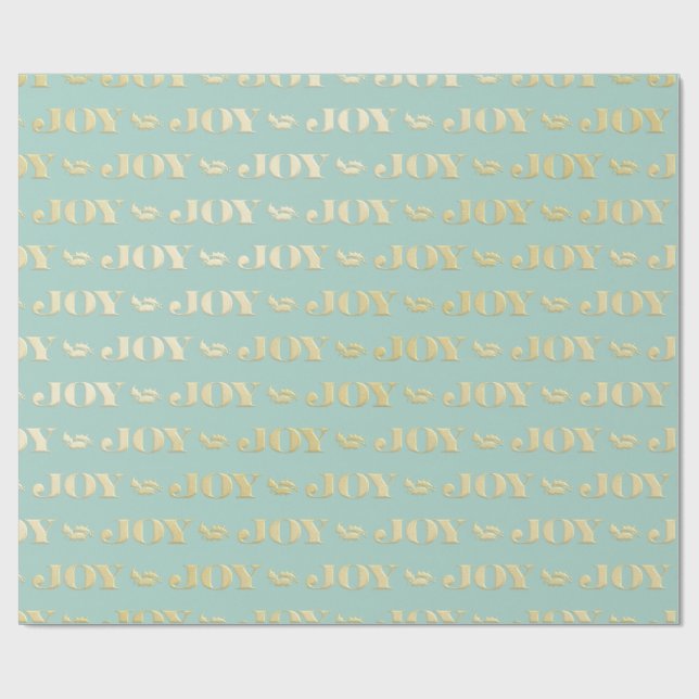 Papel De Regalo Aqua & Teal Christmas Wrapping Paper with Gold Acc (Superficie plana)