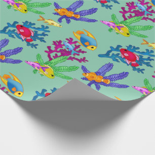 Papel De Regalo Aquarium Fish Tropical Beach Bonito Fancy