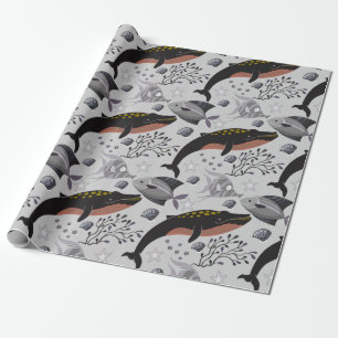 Papel De Regalo Aquatic animals pattern   ocean underwater life 22