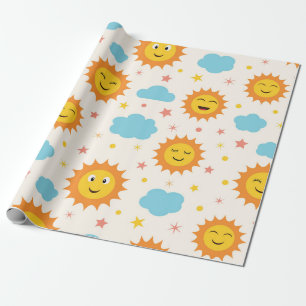 Papel De Regalo Aquí Viene El Baby Shower De Sun
