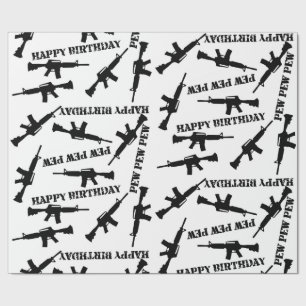 Papel De Regalo Ar-15 Envoltura temática del regalo de cumpleaño