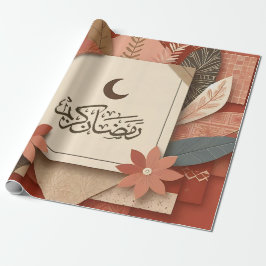 Papel De Regalo Árabe floral Ramadan Mubarak