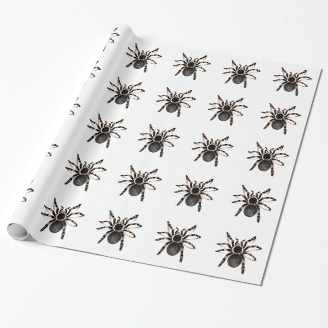 Papel De Regalo Araña congregada rojo del Tarantula (Desenrollado)
