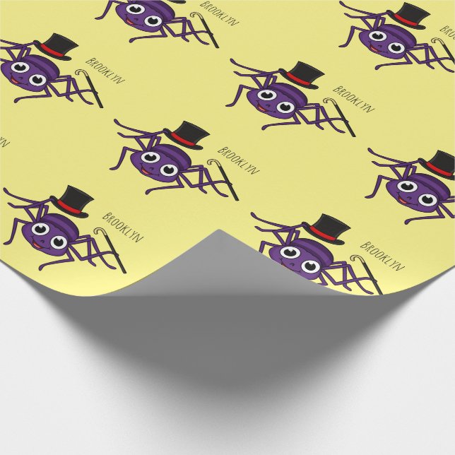 Papel De Regalo Araña cortada en el personalizado del sombrero sup (Esquina)