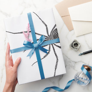 Papel De Regalo Araña negra de patas largas Arácnido espeluznante