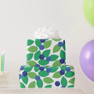 Papel De Regalo Arándano azul.